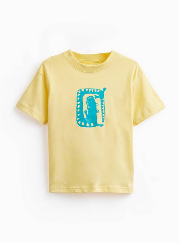 Yellow Crocodile Graphic T-Shirt 5-6 years