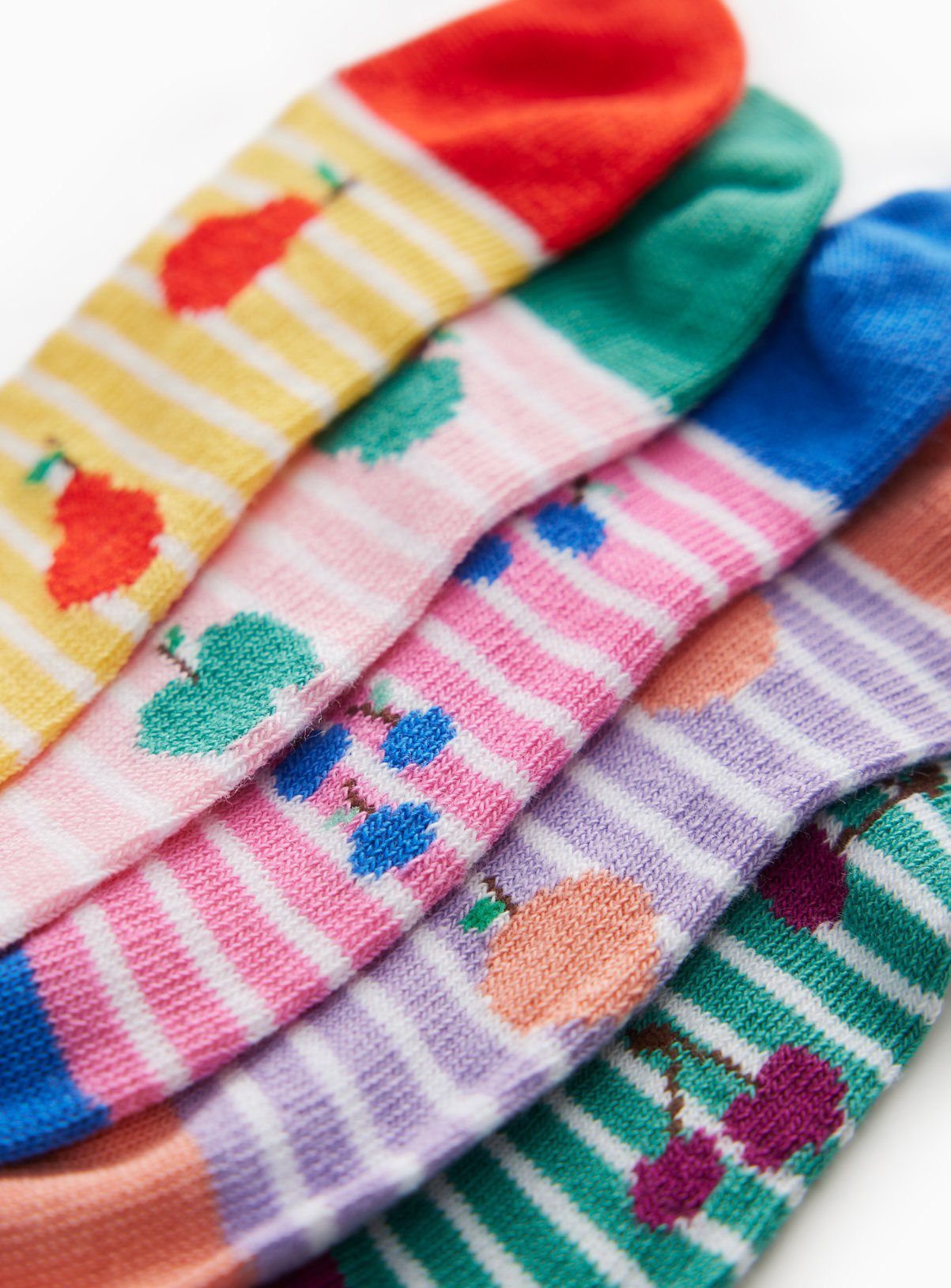 Fruit Footbed Ankle Socks 5 Pack 9-12 Infant - Image 2 thumbnail