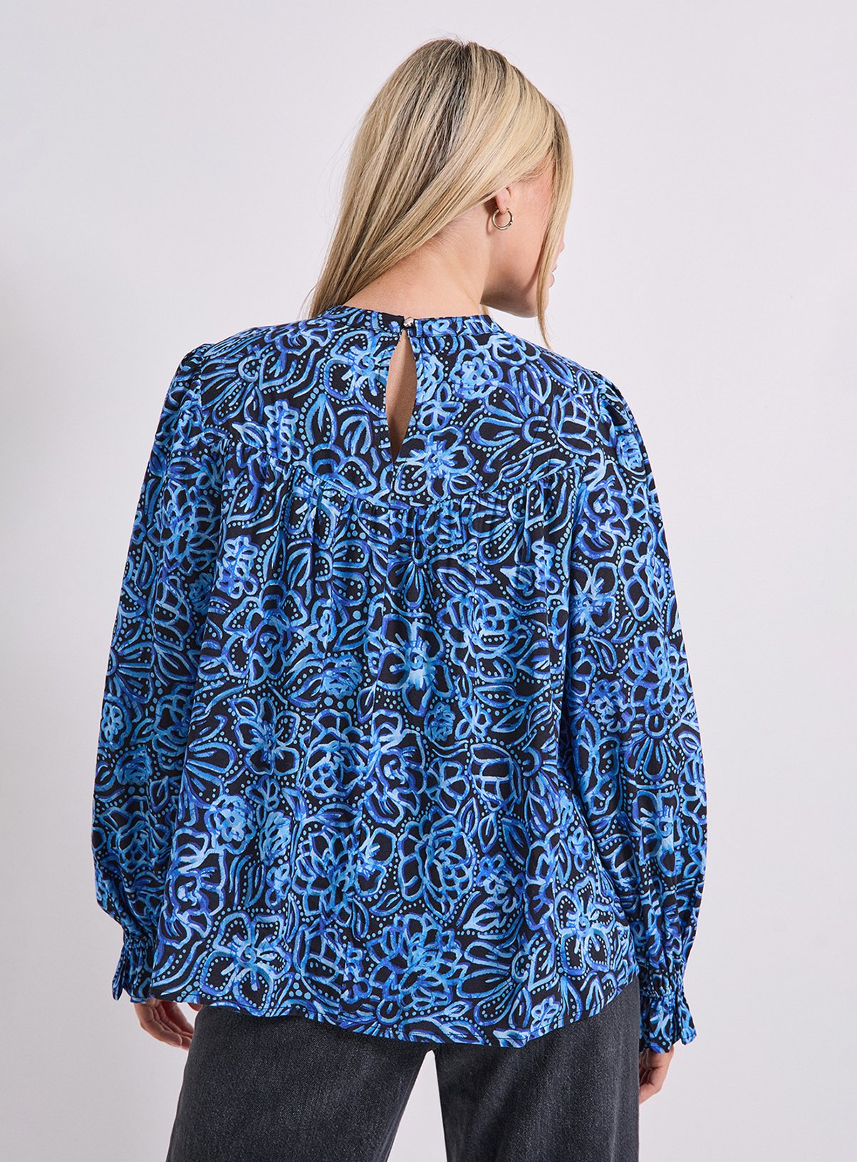 DOROTHY PERKINS Floral Lace Detail Printed Boho Blouse 10 - Image 3 thumbnail