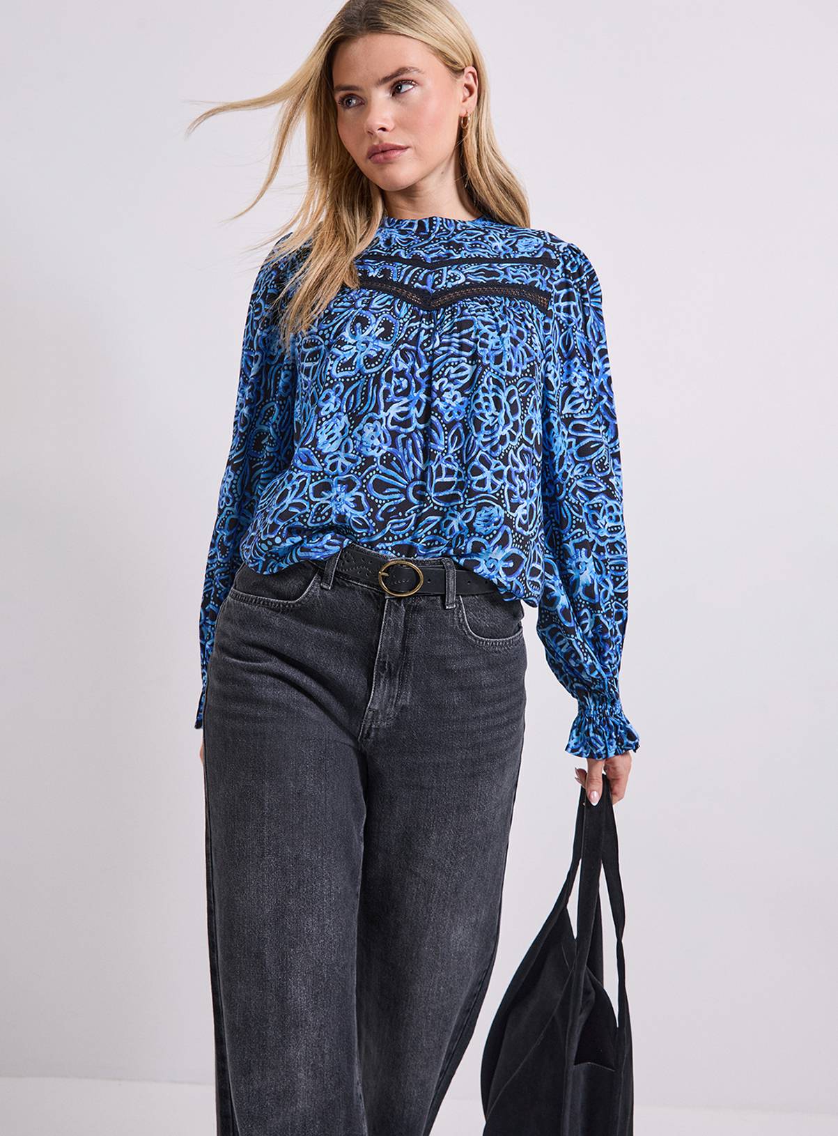 DOROTHY PERKINS Floral Lace Detail Printed Boho Blouse 10 - Image 4