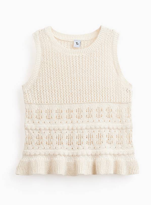 Cream Knitted Tank Top 8 years