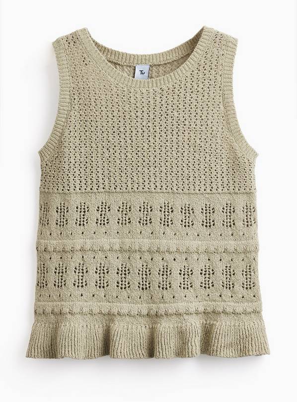 Khaki Knitted Tank Top 12 years