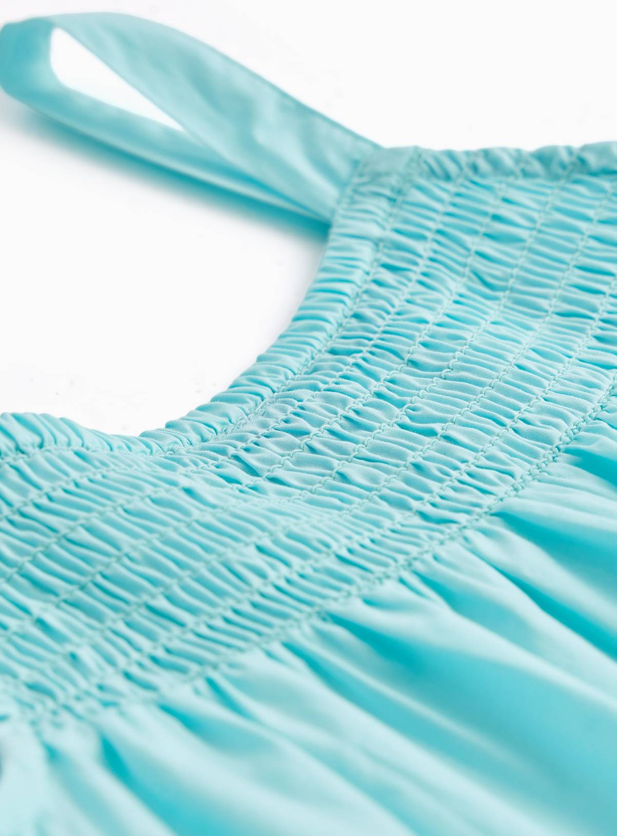 Turquoise Poplin Strappy Sleeveless Dress 8 years - Image 2