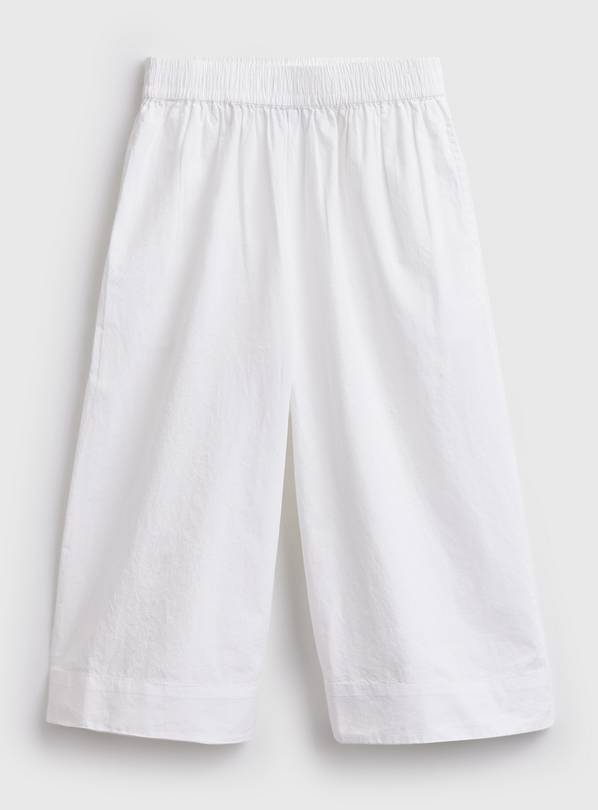 White Poplin Wide Leg Trousers 10 years