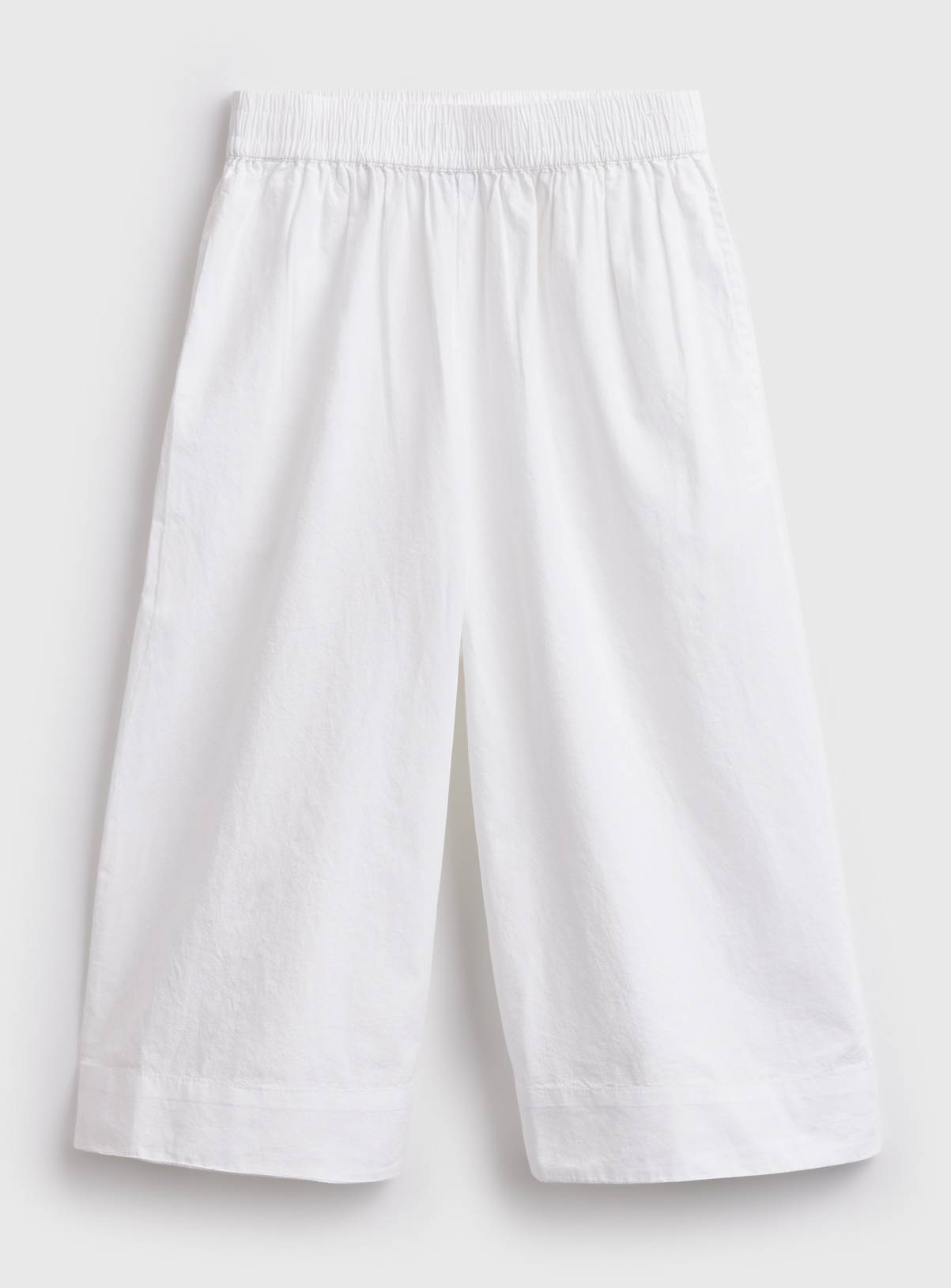 White Poplin Wide Leg Trousers 5 years - Image 1