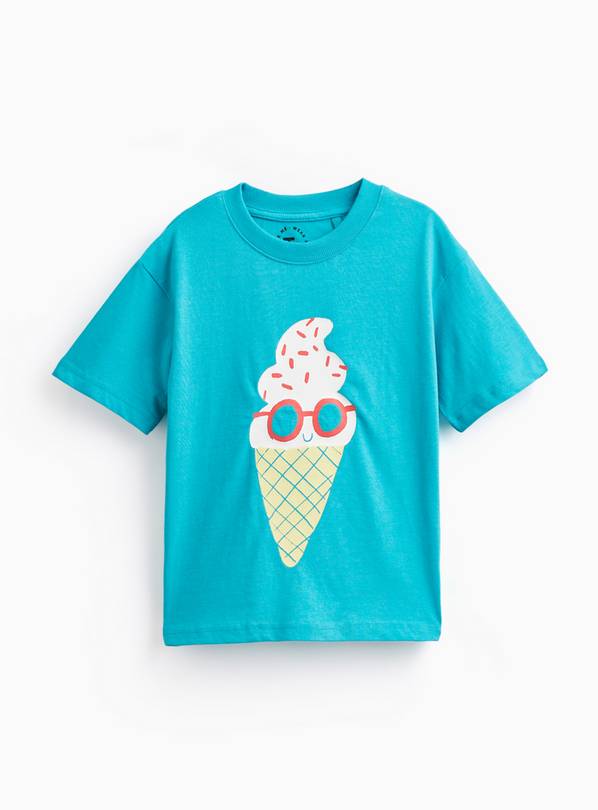 Teal Ice Cream Graphic T-Shirt 5-6 years