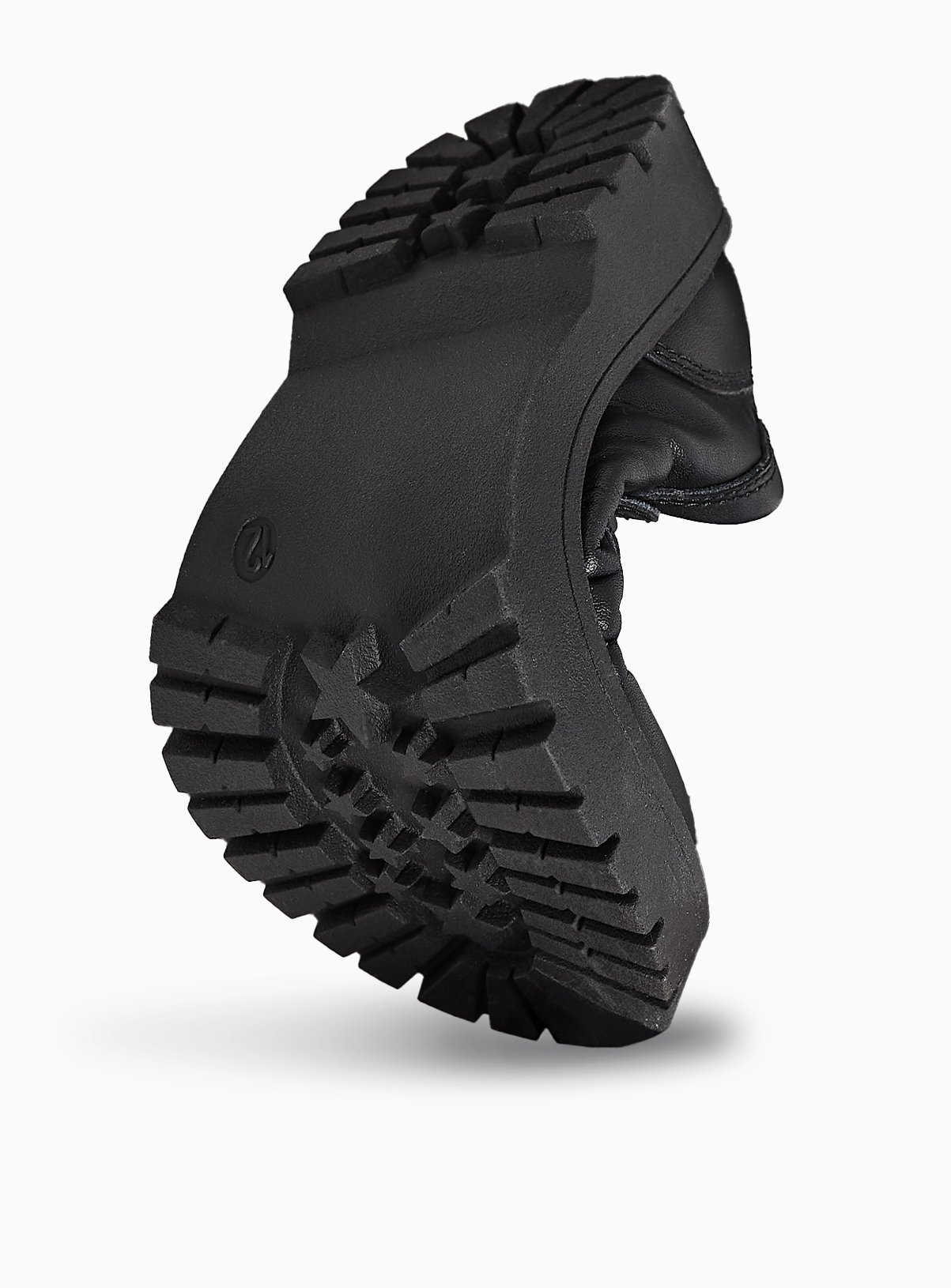 Black Coated Leather Heart Detail Chunky Loafers 11 Infant - Image 2 thumbnail