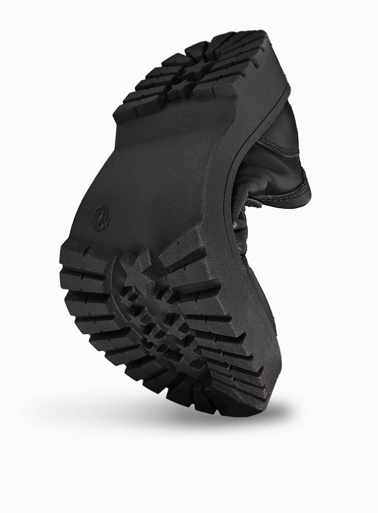 Black Coated Leather Heart Detail Chunky Loafers 11 Infant - Image 2