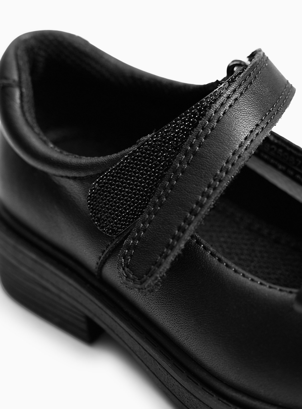 Black Coated Leather Bow Detail Mary Jane School Shoes 8 Infant - Image 4 thumbnail
