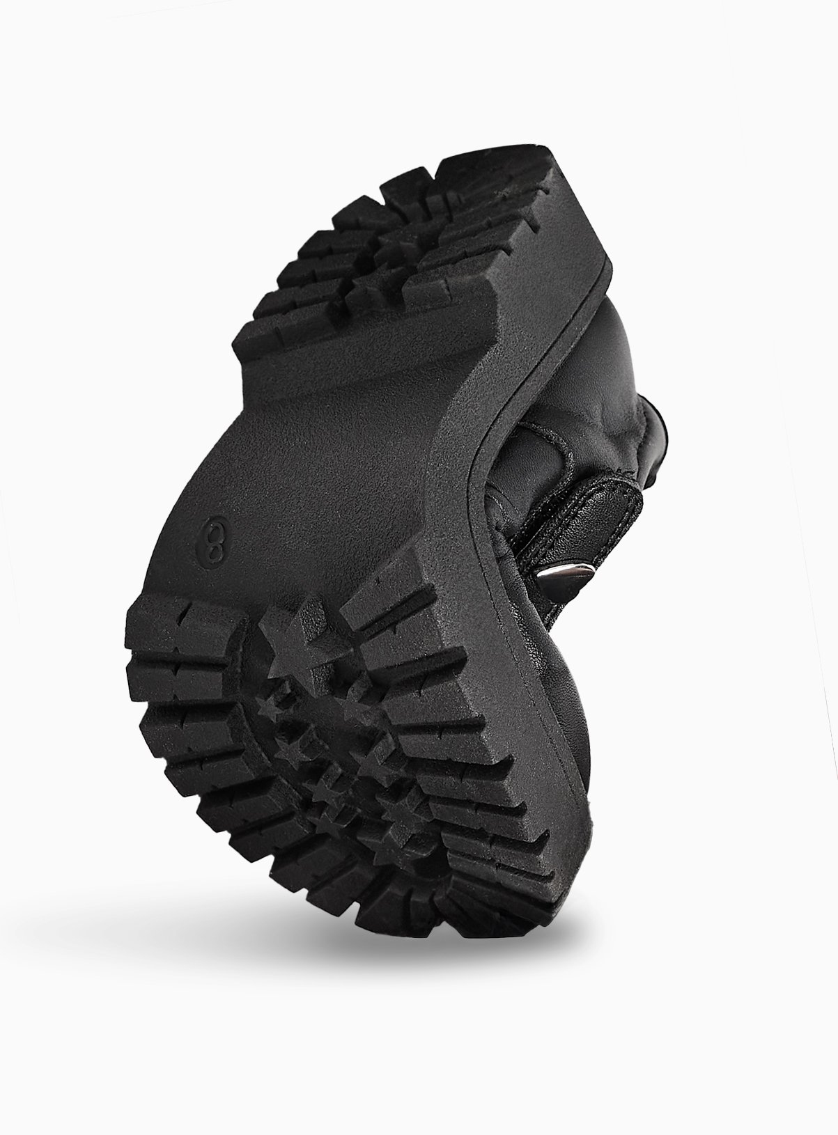 Black PU Chunky Heart Detail Mary Jane School Shoes 8 Infant - Image 2 thumbnail