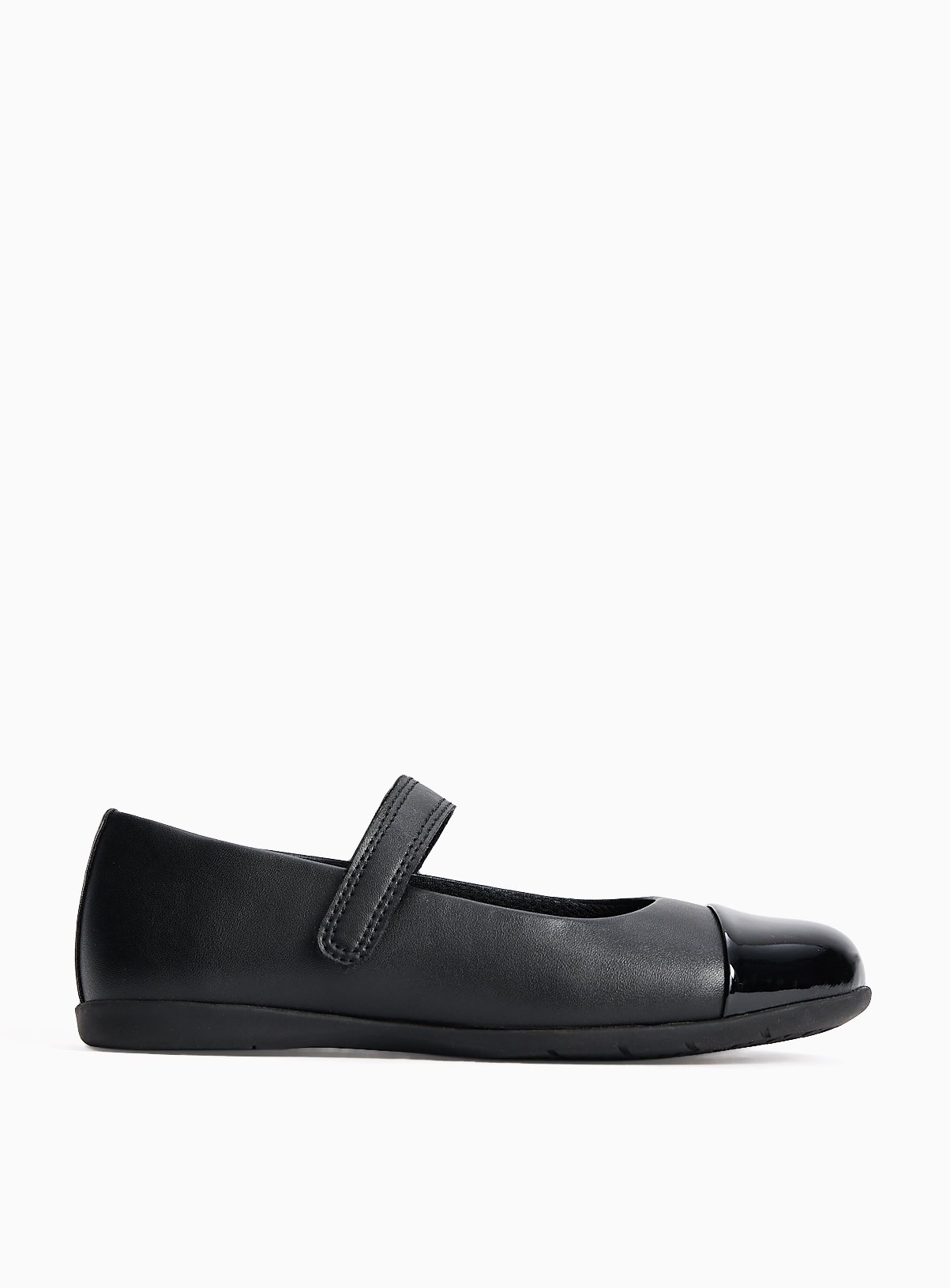 Black PU Single Strap Ballerina Shoes 9 Infant - Image 3 thumbnail