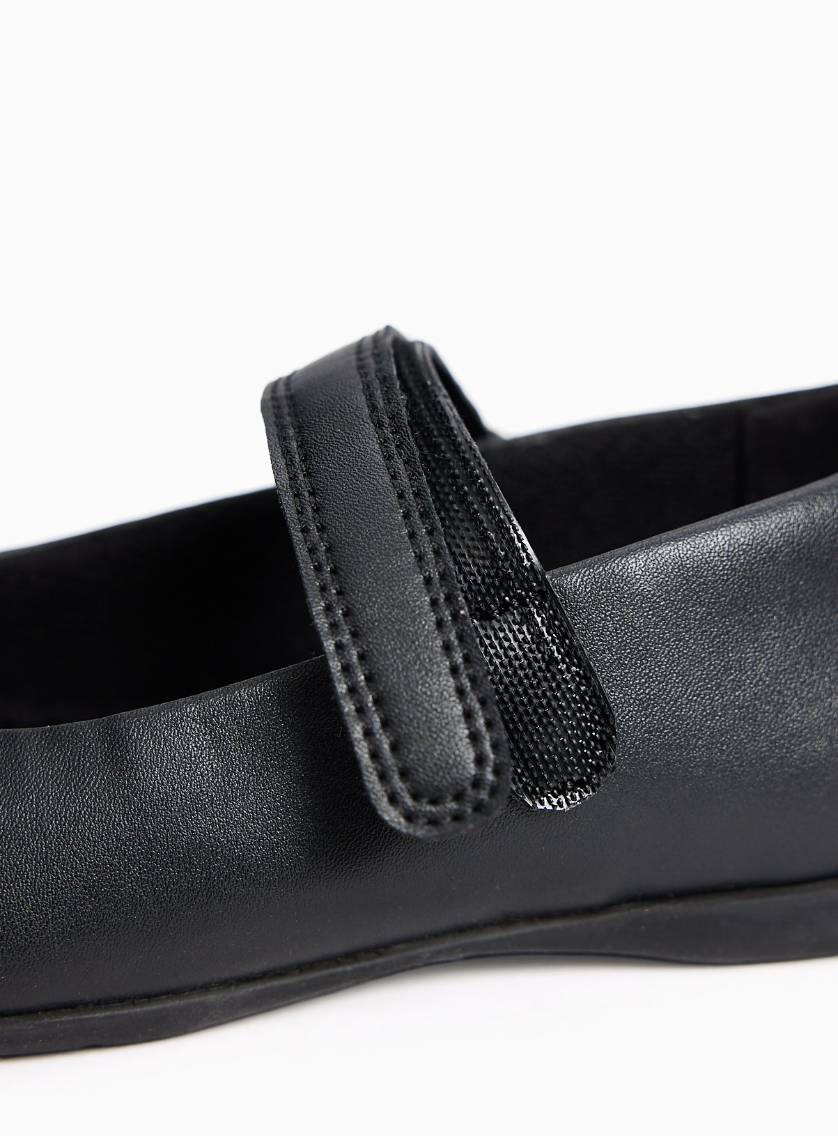 Black PU Single Strap Ballerina Shoes 9 Infant - Image 4 thumbnail