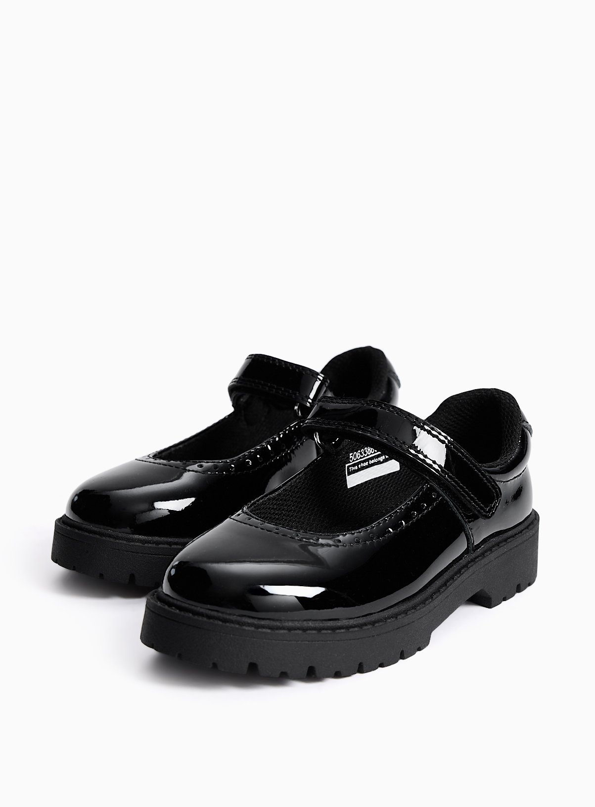 Black Patent Leather Chunky Mary Jane School Shoes 8 Infant - Image 1 thumbnail