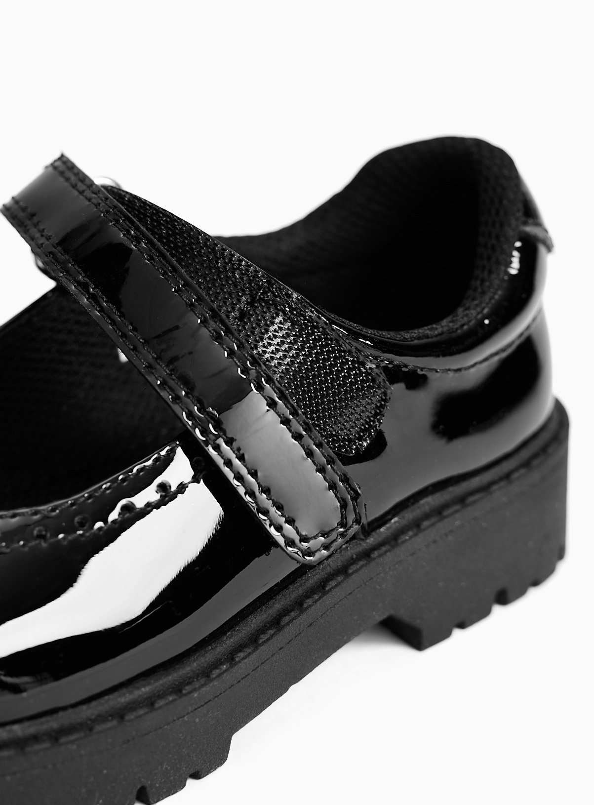 Black Patent Leather Chunky Mary Jane School Shoes 8 Infant - Image 4 thumbnail