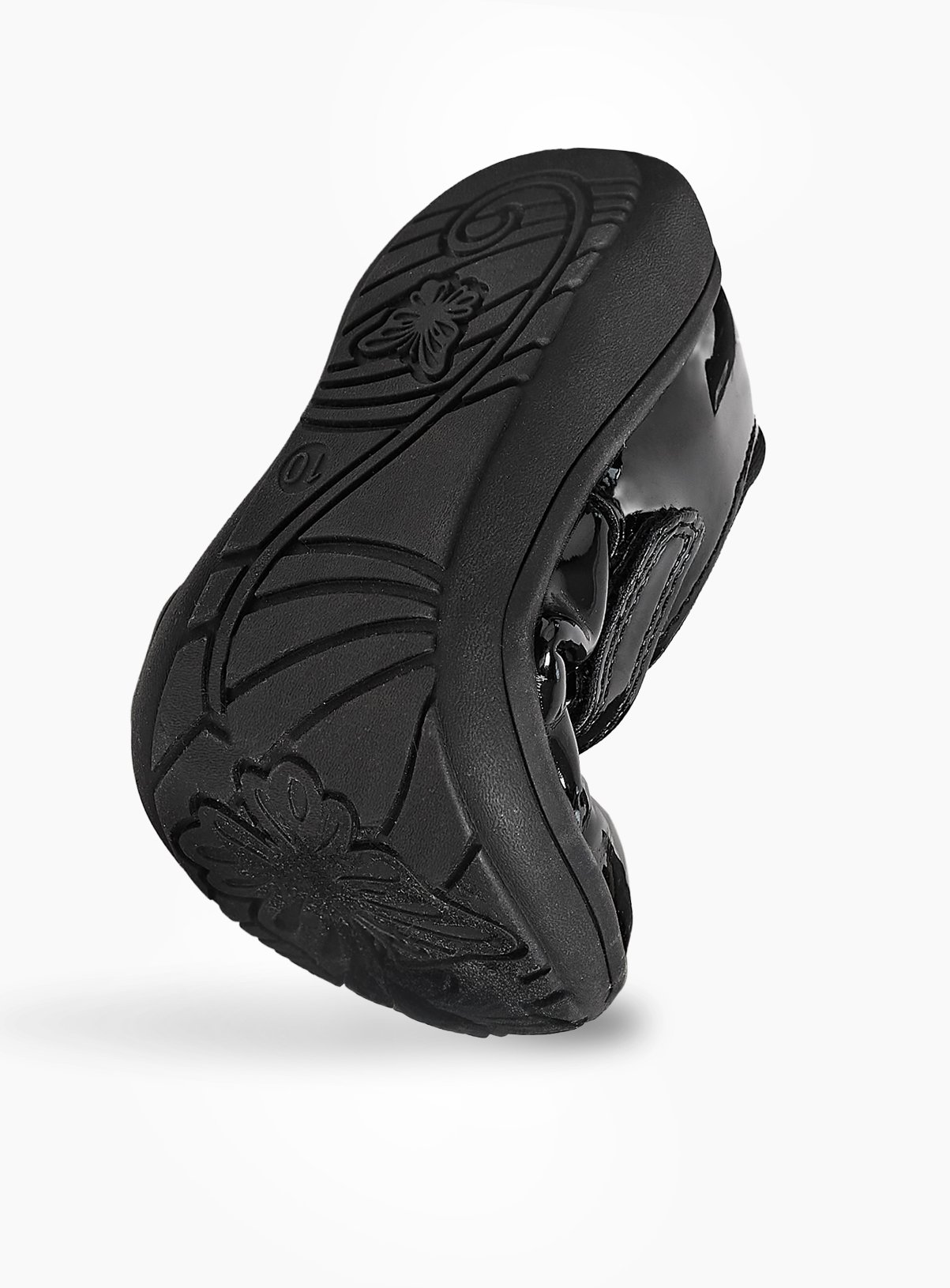 Black PU Patent Slim Sole Mary Jane School Shoes 8 Infant - Image 2 thumbnail