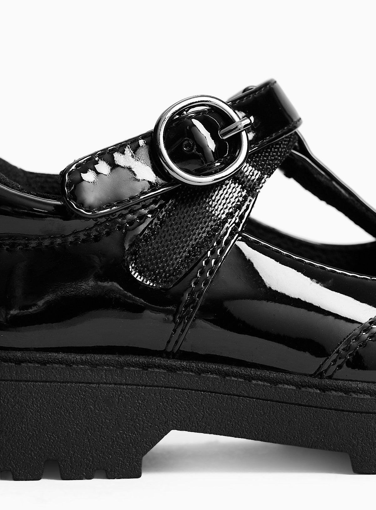 Black Chunky T-Bar School Shoes 11 Infant - Image 4 thumbnail