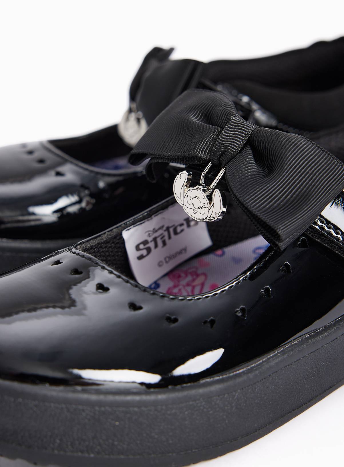 Black Lilo & Stitch Mary Jane School Shoes 12 Infant - Image 4
