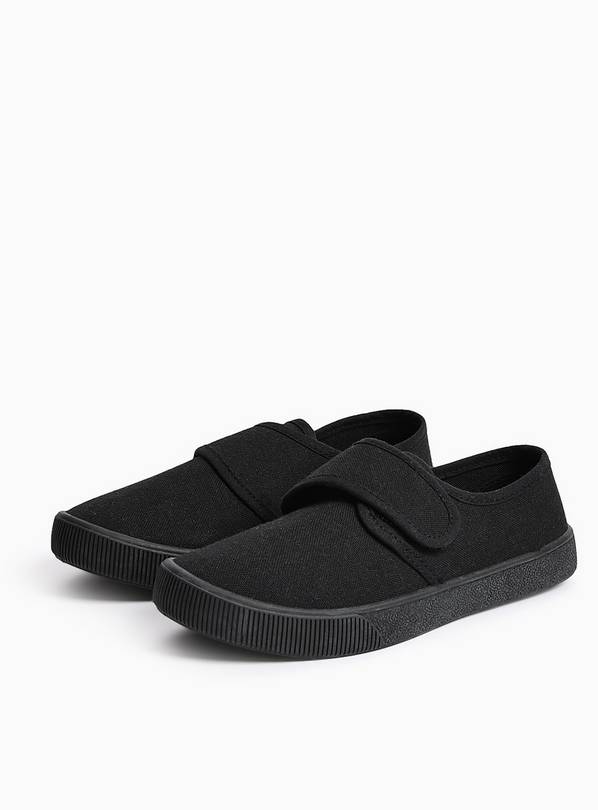 Black Plimsolls School Shoes 10 Infant