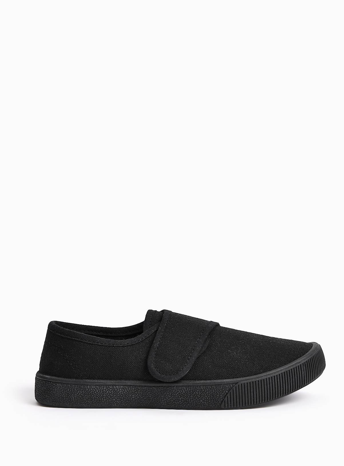 Black Plimsolls School Shoes 10 Infant - Image 3