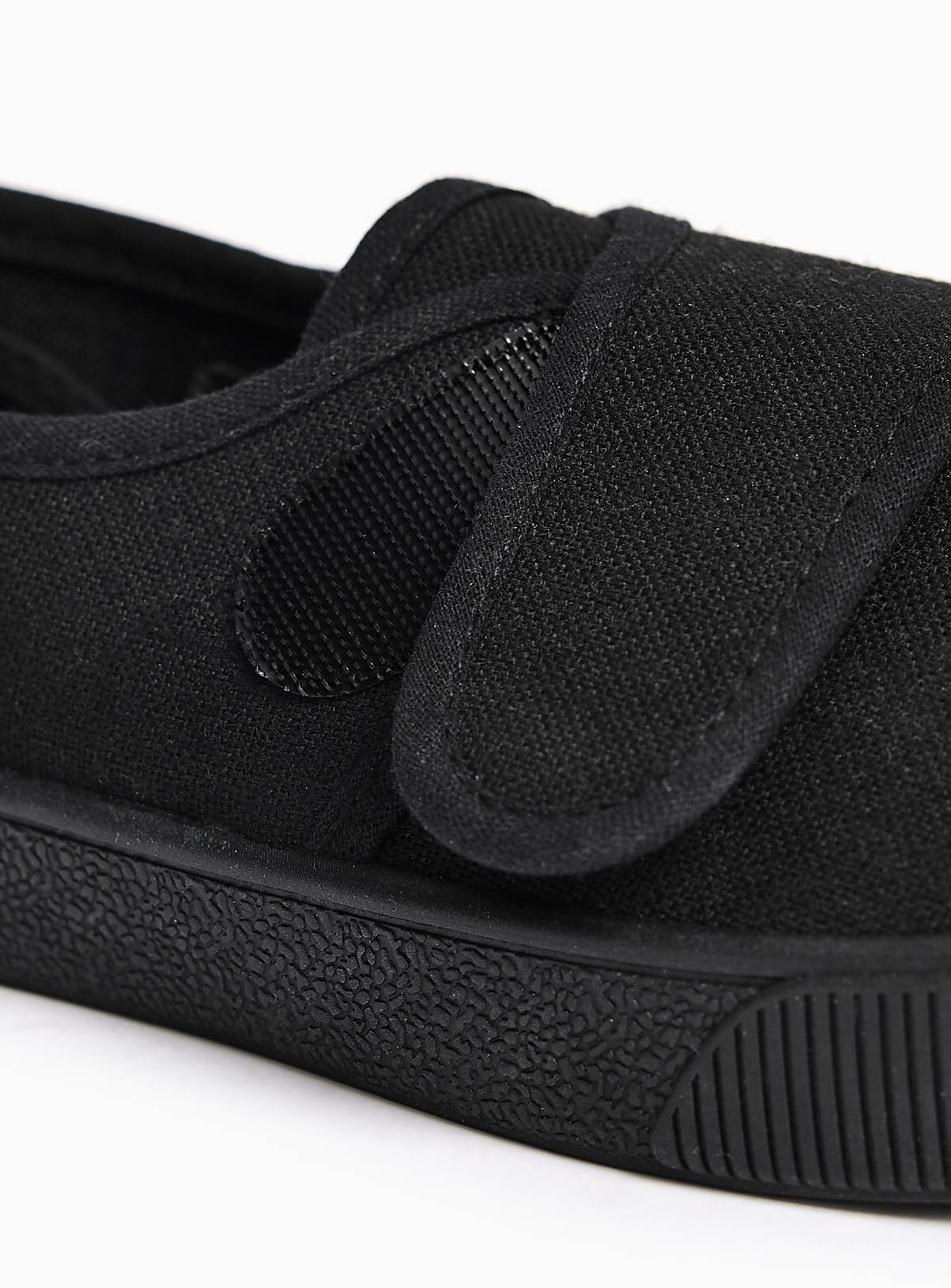 Black Plimsolls School Shoes 10 Infant - Image 4