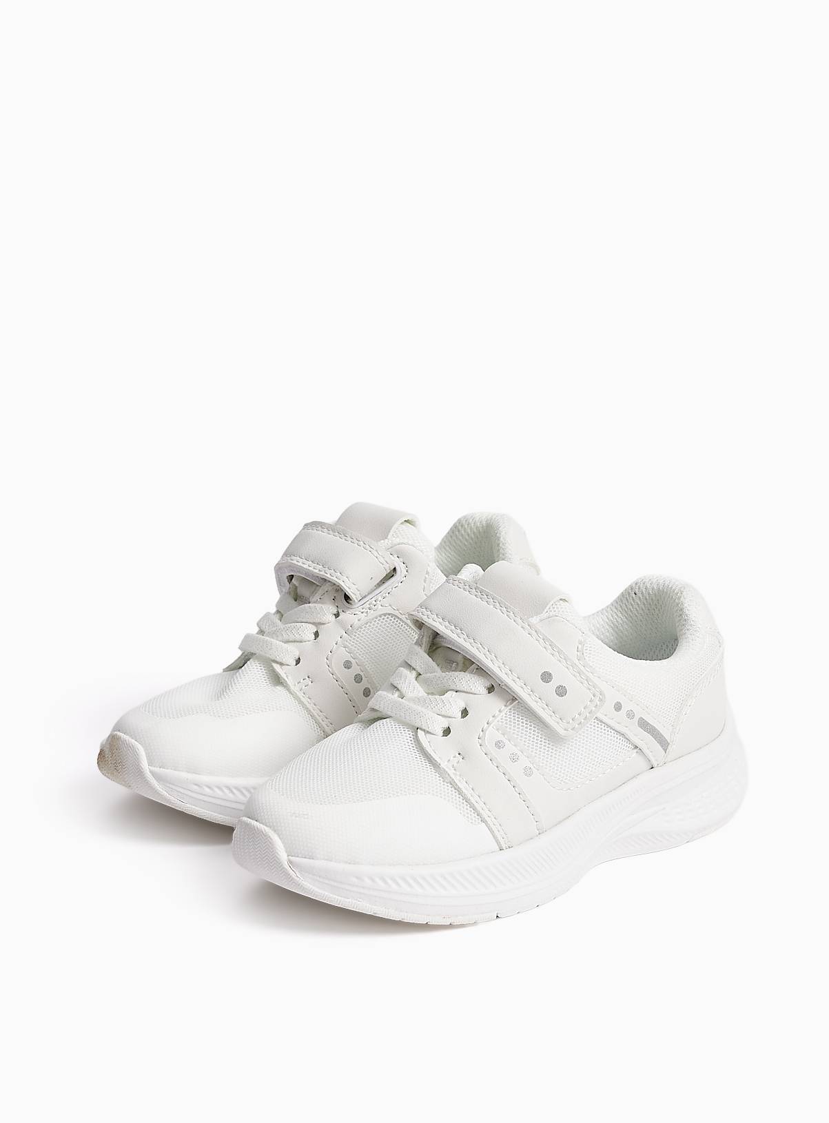 White Sports Style Trainers 9 Infant - Image 1