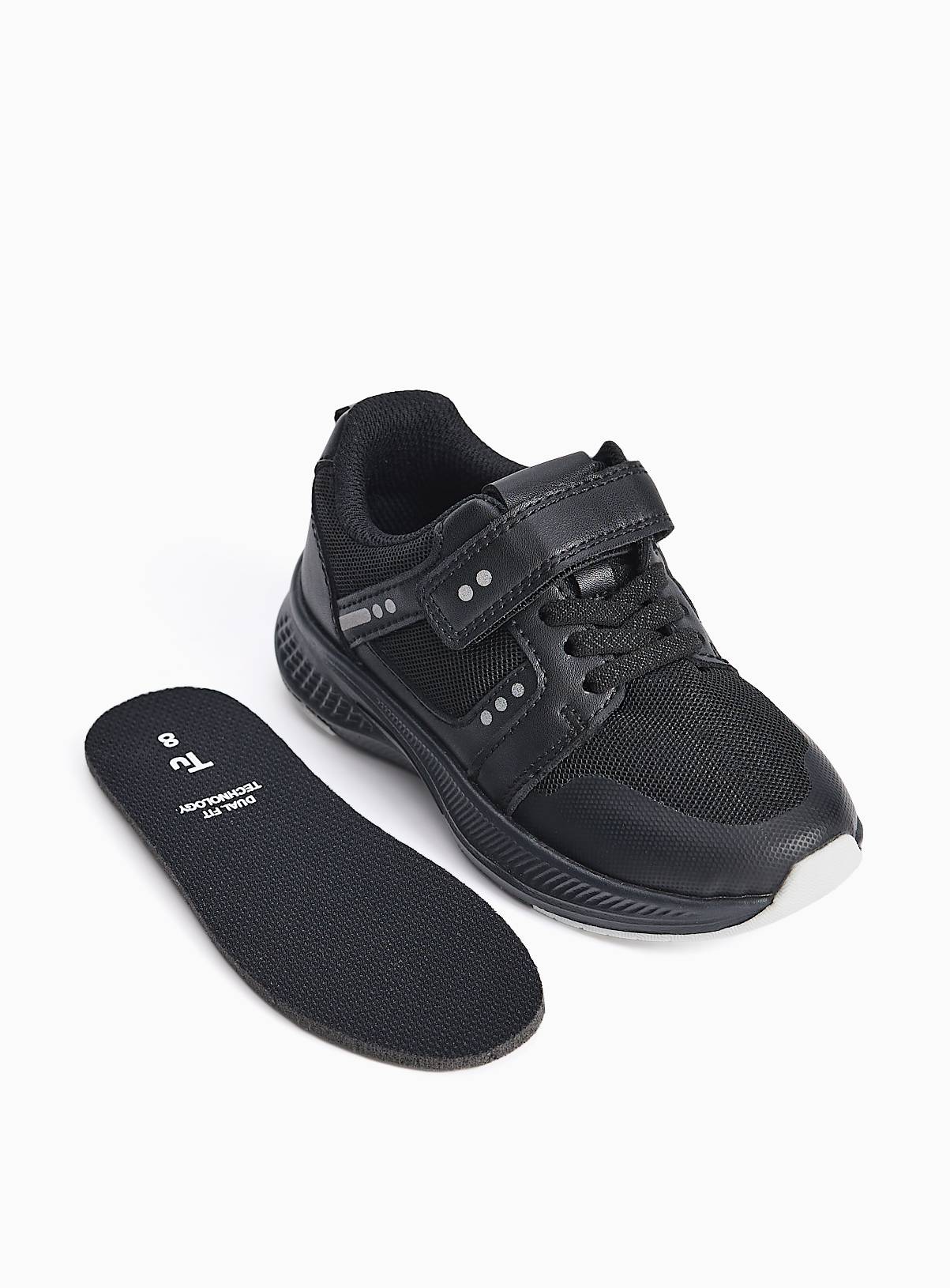 Black Dual Fit Sports Style Trainers 3 - Image 3