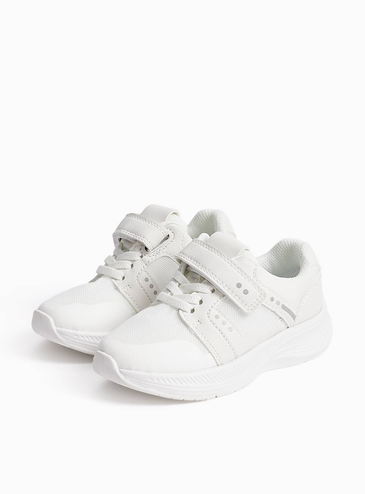 White Dual Fit Sports Style Trainers 1 - Image 1