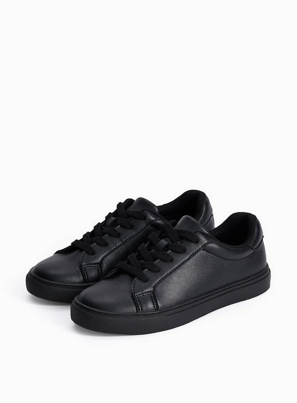 Black PU Cupsole Dual Fit Trainers 6 Infant