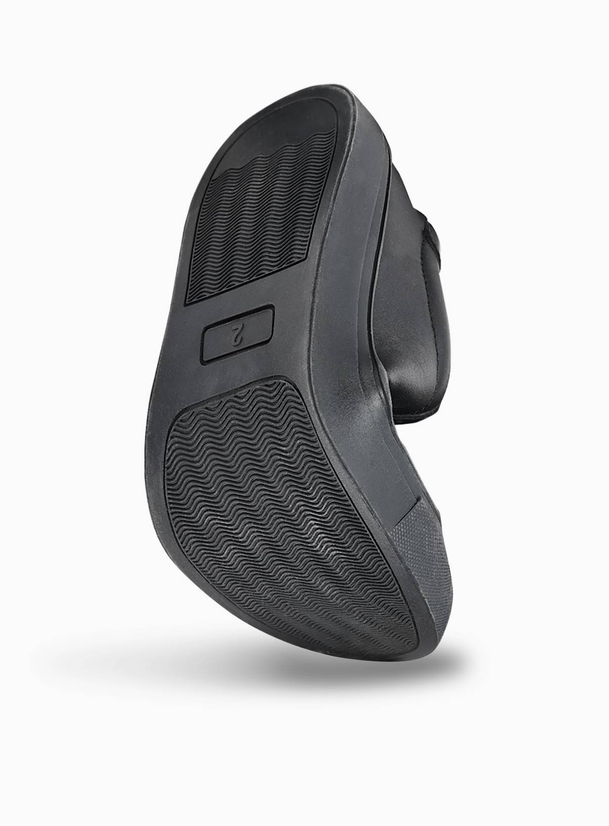 Black PU Cupsole Dual Fit Trainers 8 Infant - Image 3