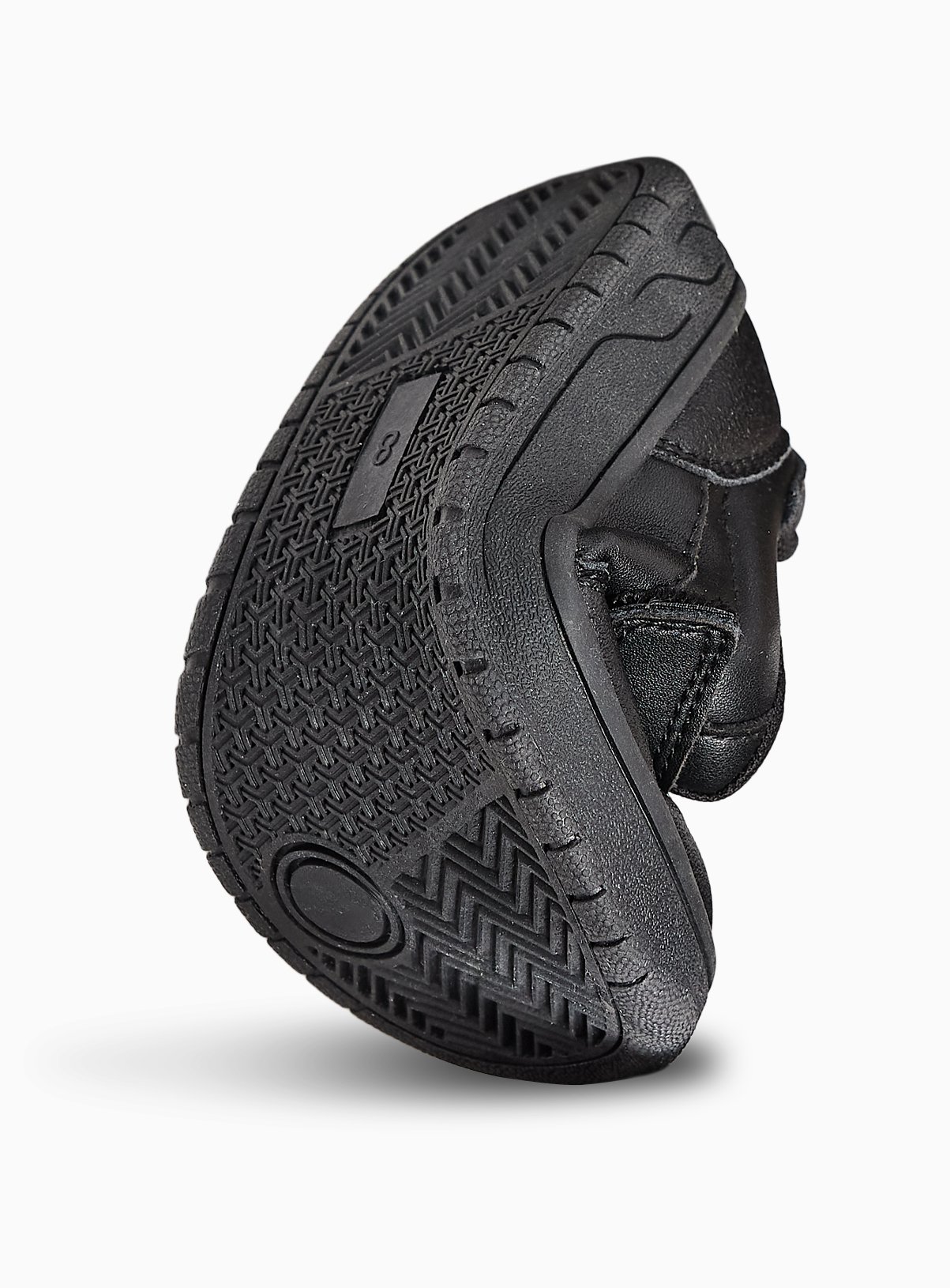 Black Coated Leather Dual Fit Trainers 10 Infant - Image 2 thumbnail