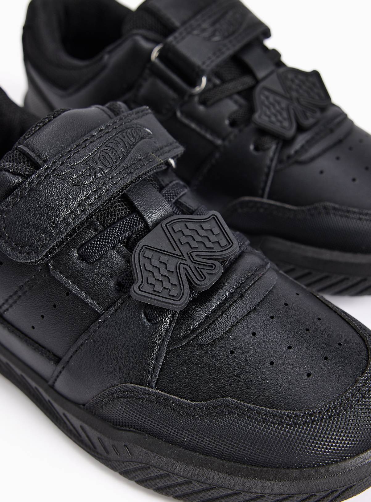 Black Hot Wheels School Shoes 11 Infant - Image 2