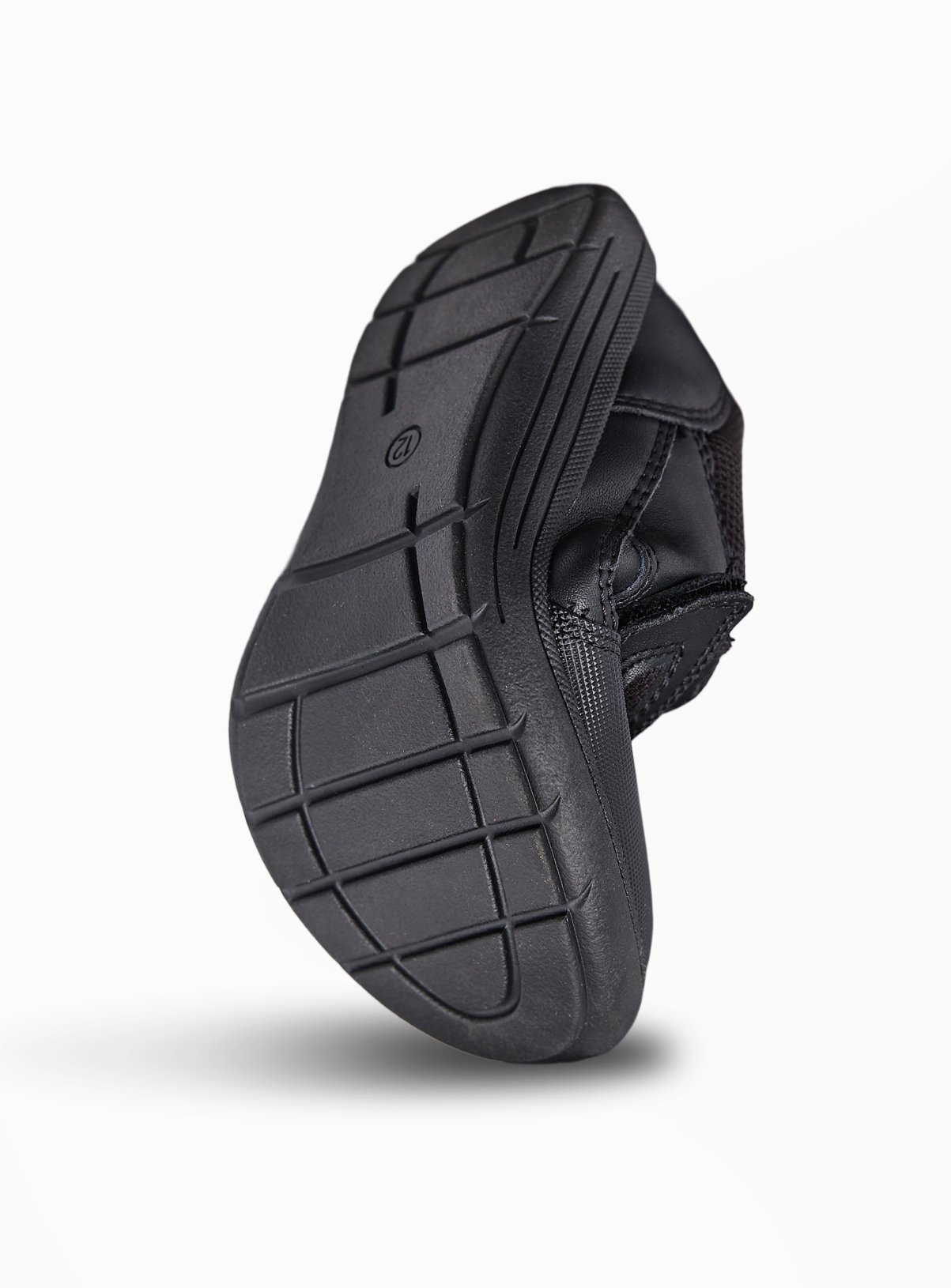 Black Coated Leather Single Strap School Shoes 13 Infant - Image 2 thumbnail