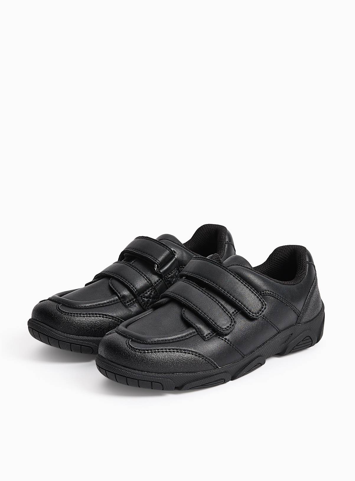 Black Twin Strap School Shoes 11 Infant - Image 1