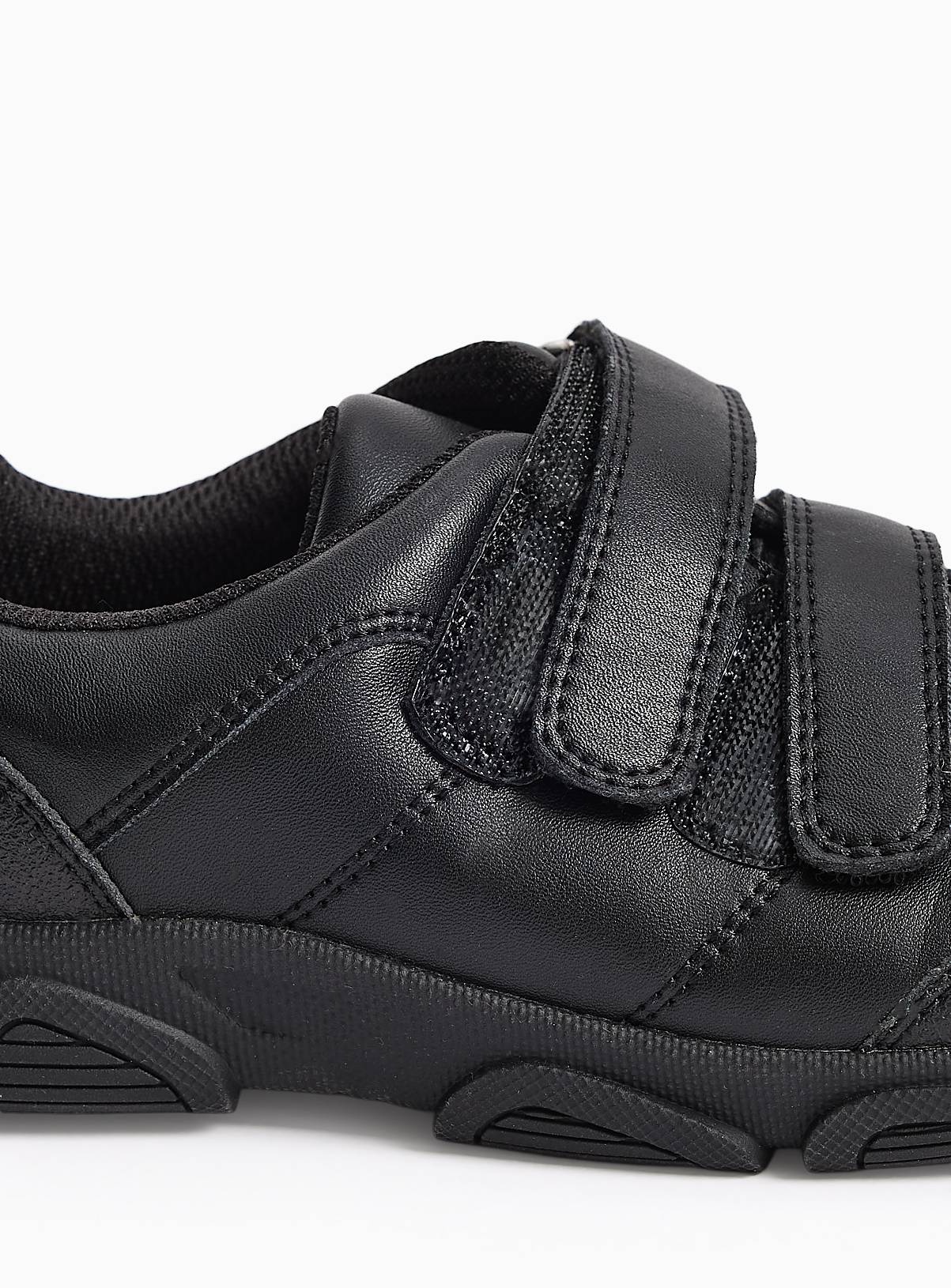 Black Twin Strap School Shoes 11 Infant - Image 4