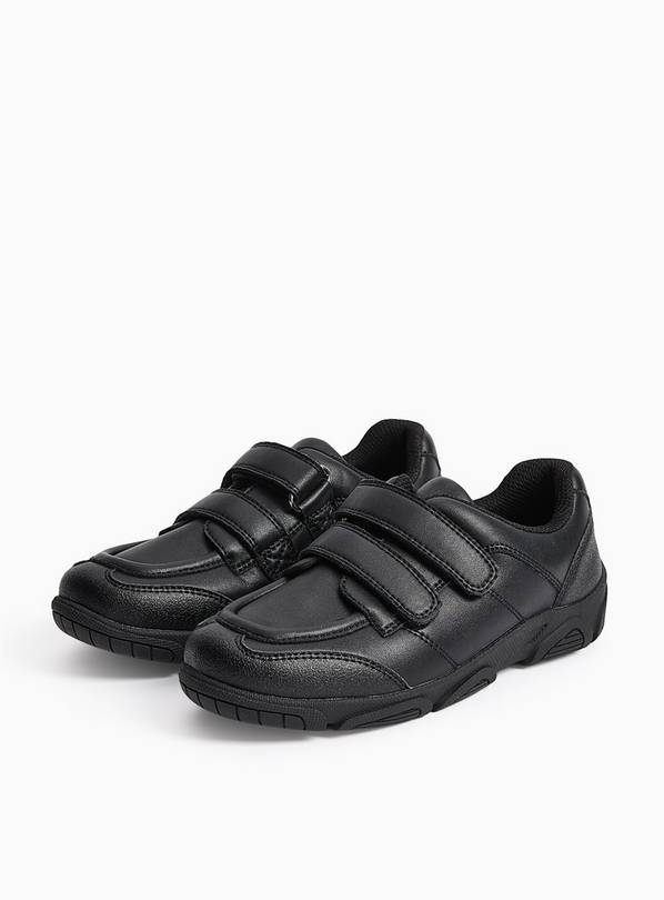 Black Twin Strap School Shoes 13 Infant