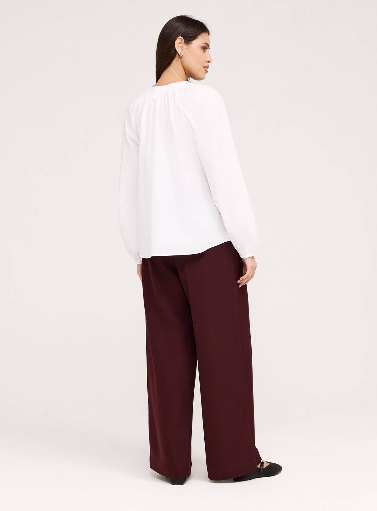 FINERY Martha Loose Fit Button Up Peplum Blouse White 20 - Image 7