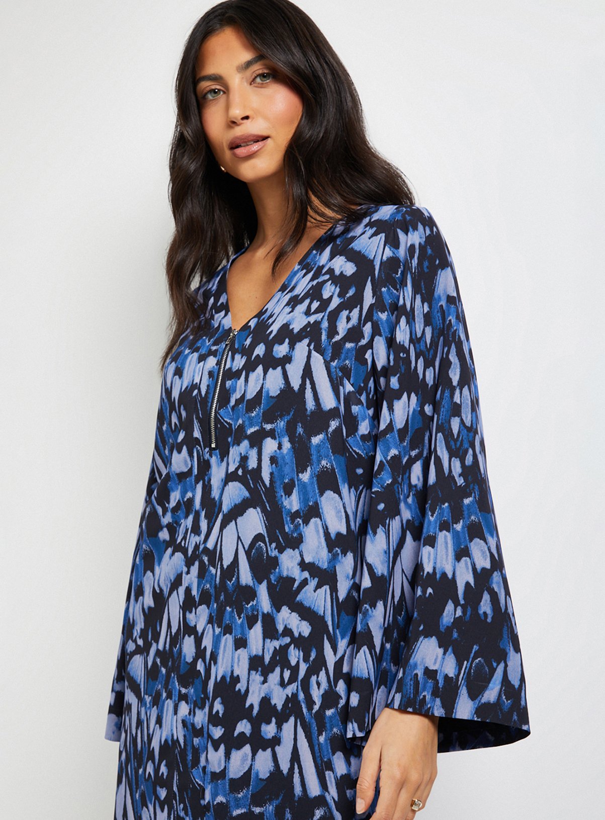 WALLIS Butterfly Zip Shift Dress 16 - Image 4 thumbnail