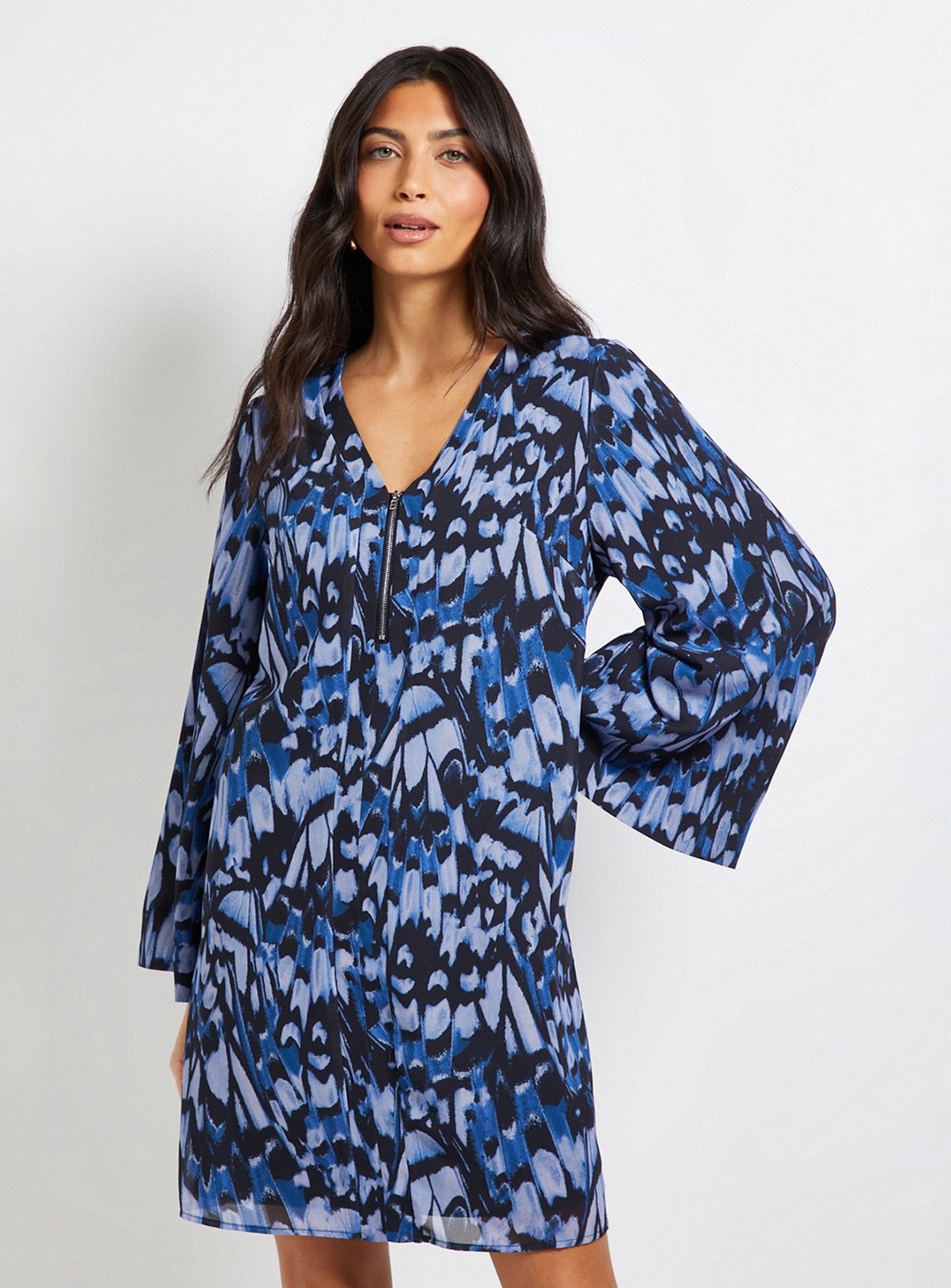 WALLIS Butterfly Zip Shift Dress 18 - Image 1 thumbnail