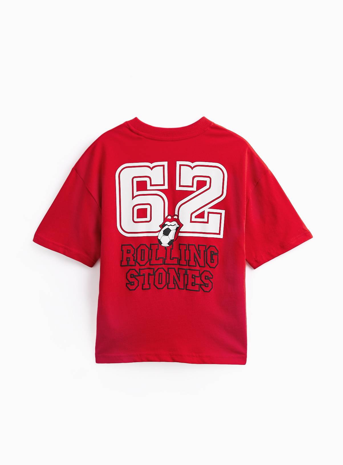 Red Rolling Stones Football Graphic T-Shirt 9 years - Image 3
