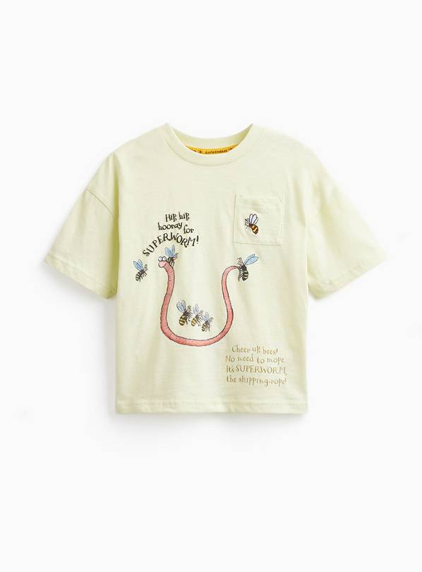 Green Julia Donaldson Superworm Graphic T-Shirt 3-4 years