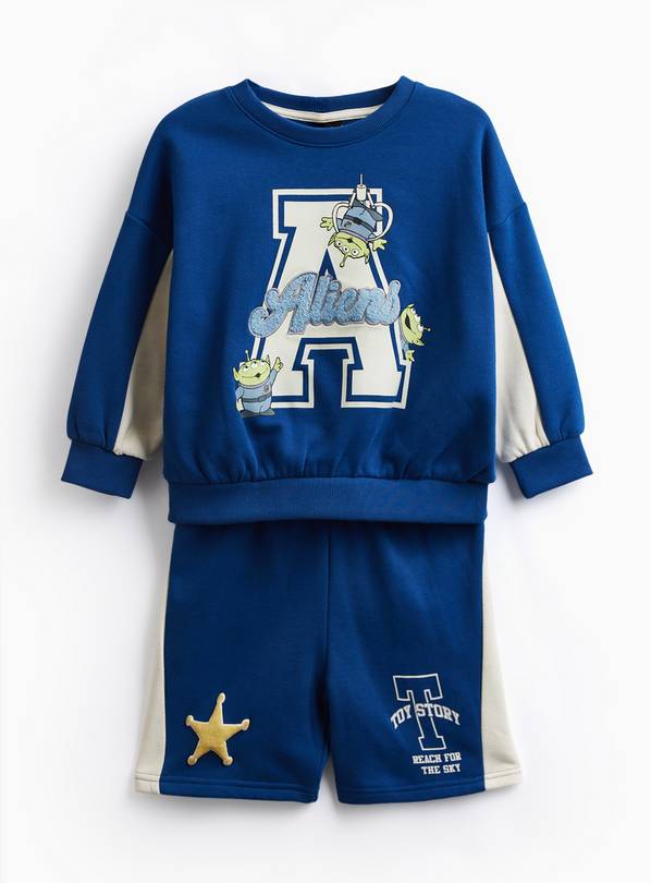 Blue Toy Story Alien Print Sweatshirt & Shorts Set 4-5 years
