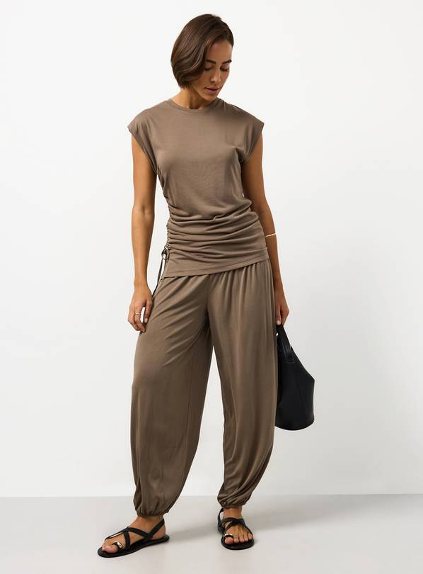 Taupe Balloon Leg Co-ord Trousers 8