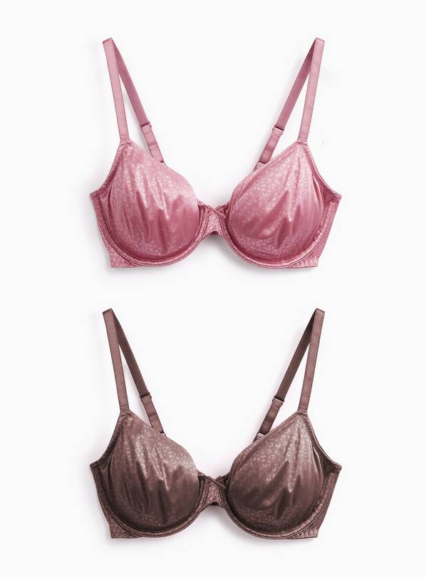 DD+ Animal Print T-Shirt Bras 2 Pack 38F