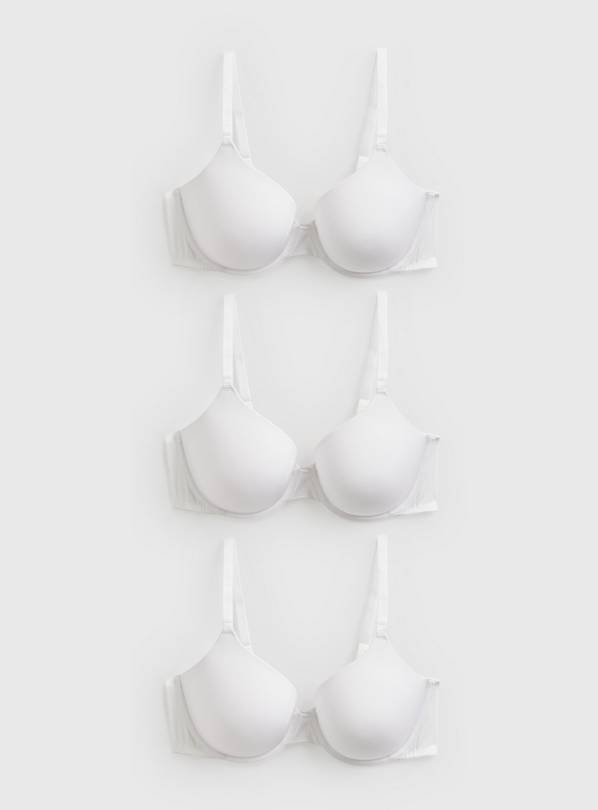 White Micro T-Shirt Bras 3 Pack 34B