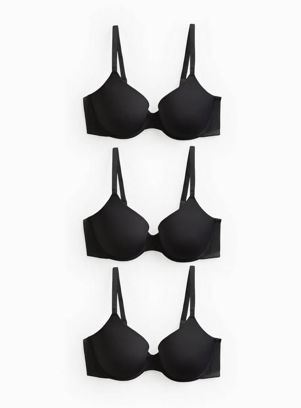 Black Micro T-Shirt Bras 3 Pack 42B