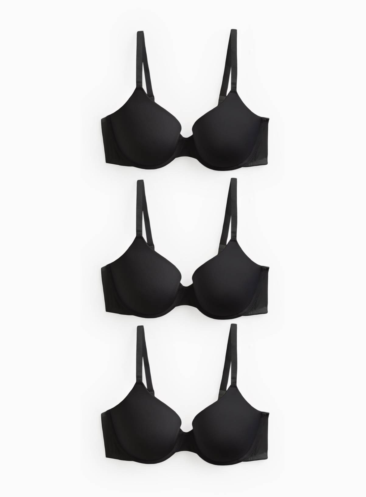 Black Micro T-Shirt Bras 3 Pack 36C - Image 1