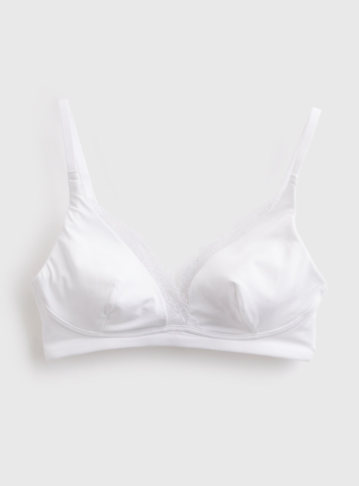 White Cottonform™ Modal Lace Bralette 14 - Image 2 thumbnail