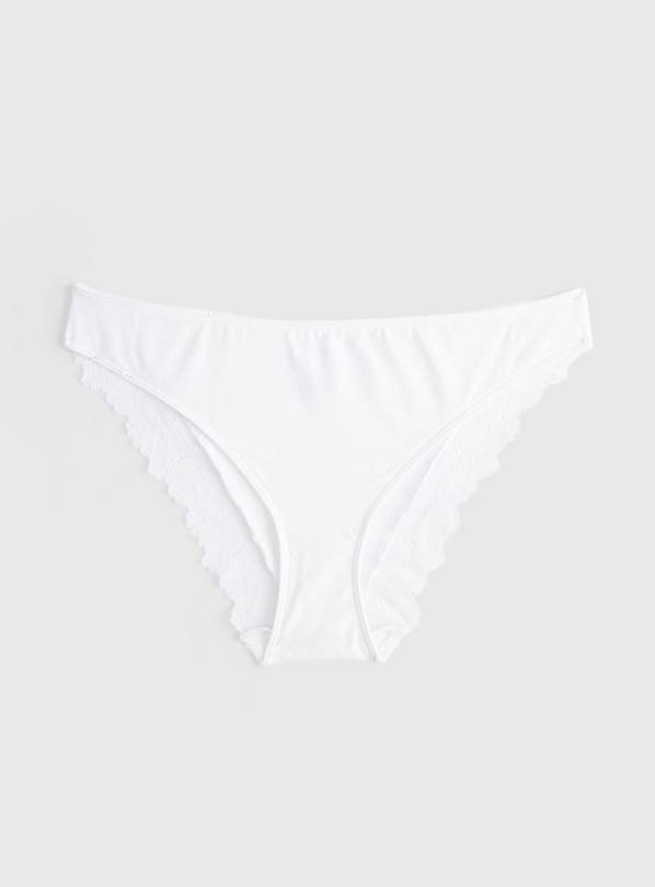 Cottonform™ White Modal Lace Brazilian Knickers 6