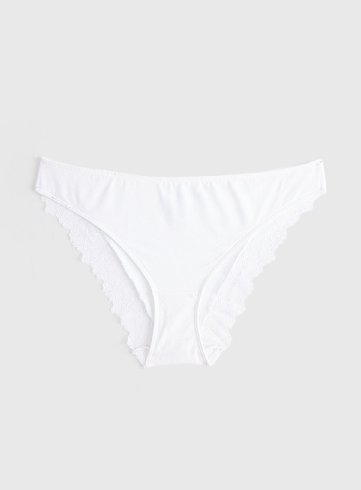 Cottonform™ White Modal Lace Brazilian Knickers 12 - Image 2 thumbnail