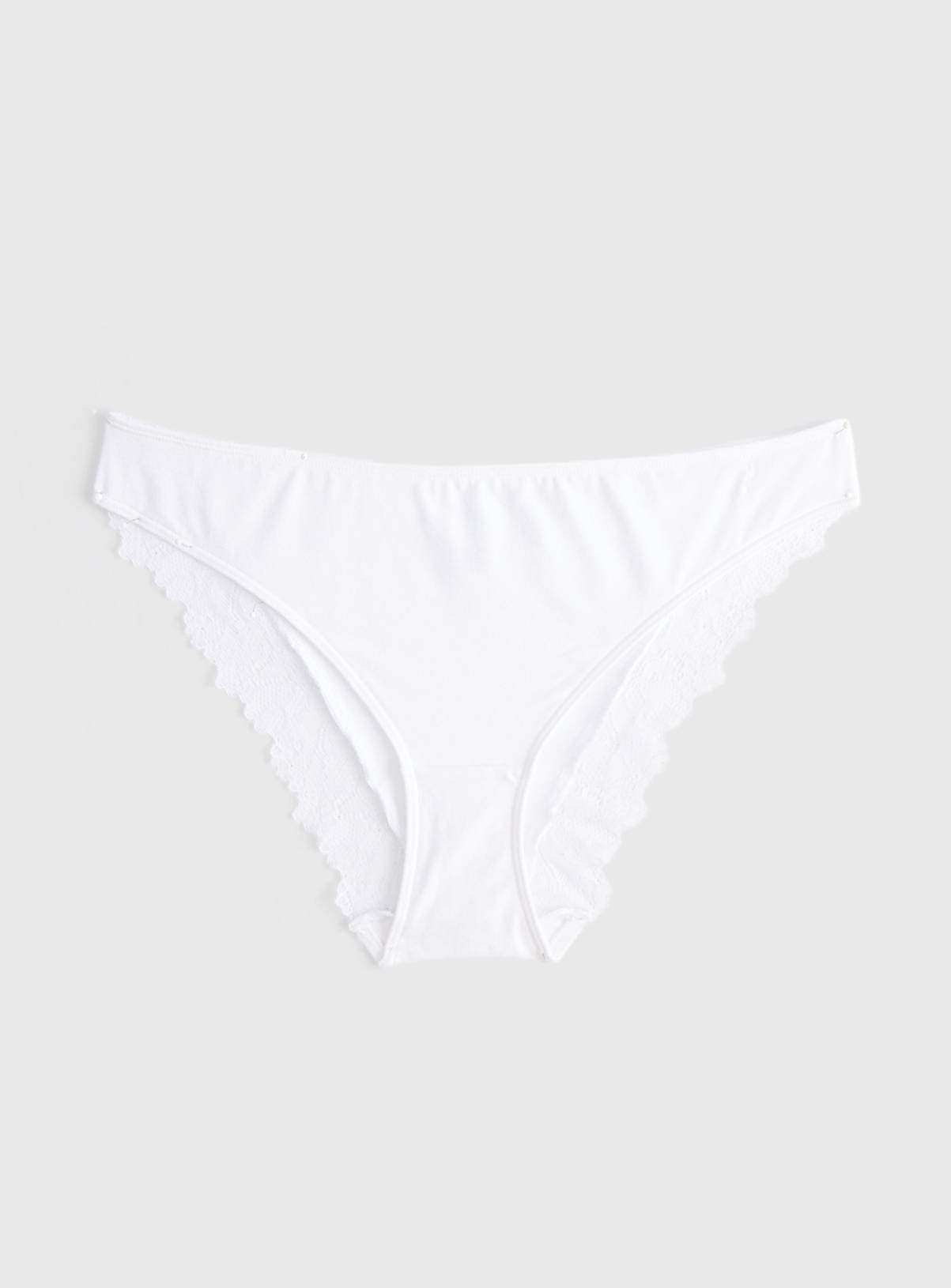 Cottonform™ White Modal Lace Brazilian Knickers 12 - Image 2